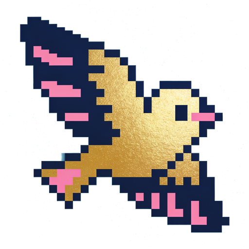 Flappy Lab logo — a gold pixel-art flappy bird